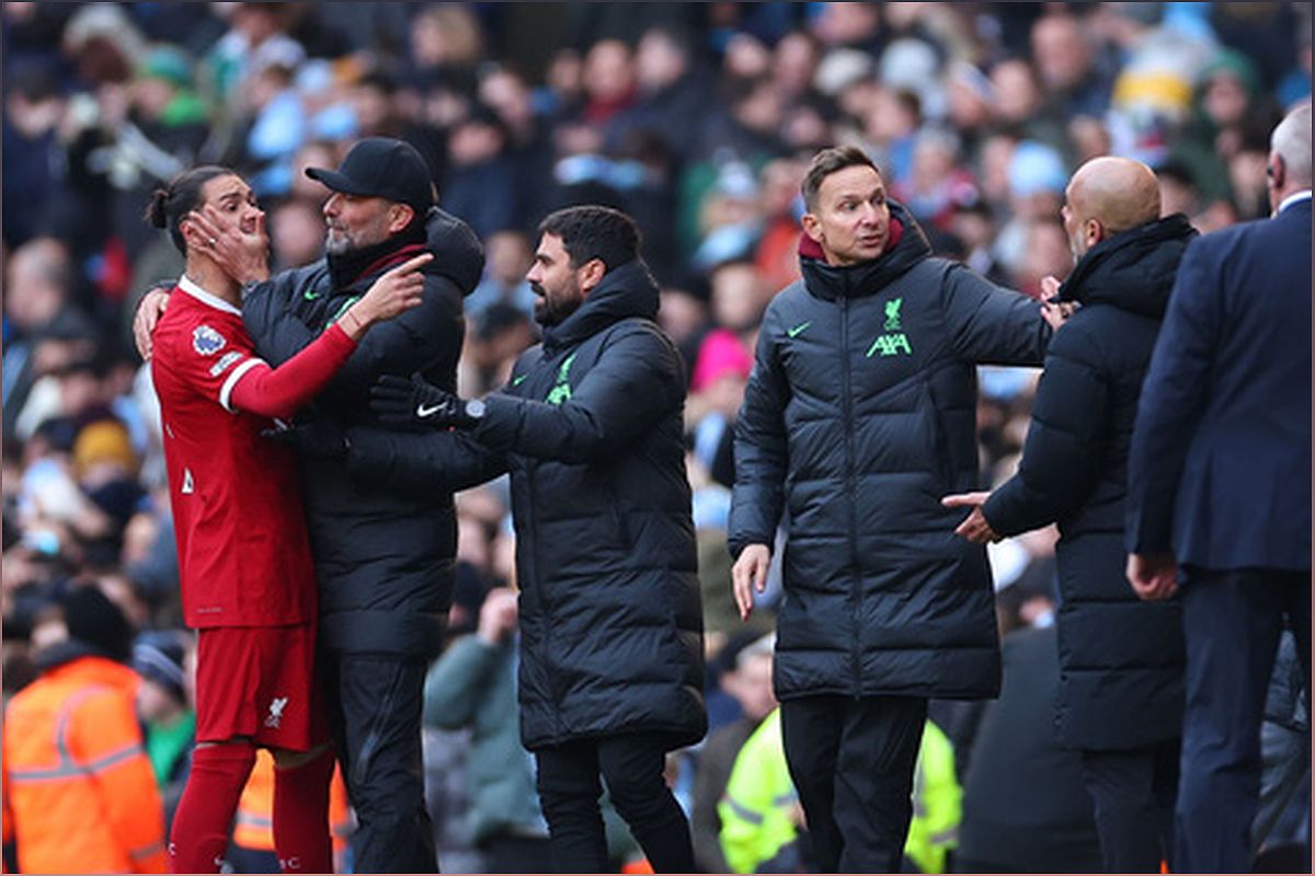 Tranh cãi giữa Darwin Nunez và Pep Guardiola sau trận hòa của Liverpool và Man City - -817400683