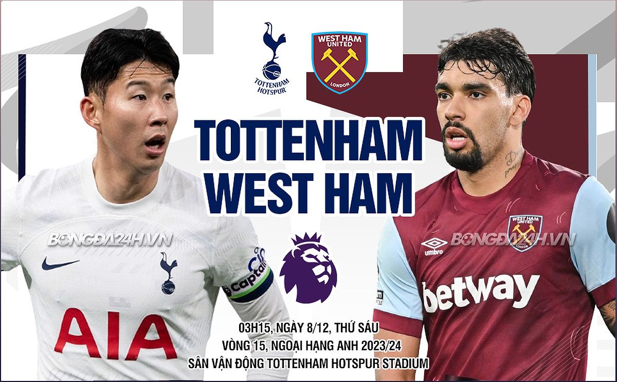 Trực tiếp bóng đá Tottenham vs West Ham 3h15 ngày 8/12 (Ngoại hạng Anh 2023/24) - 1023120872