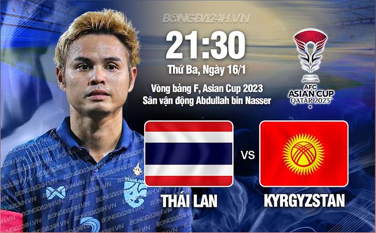 Thái Lan vượt qua Kyrgyzstan để mở ra cánh cửa vào vòng 1/8 Asian Cup 2023 - 427736820